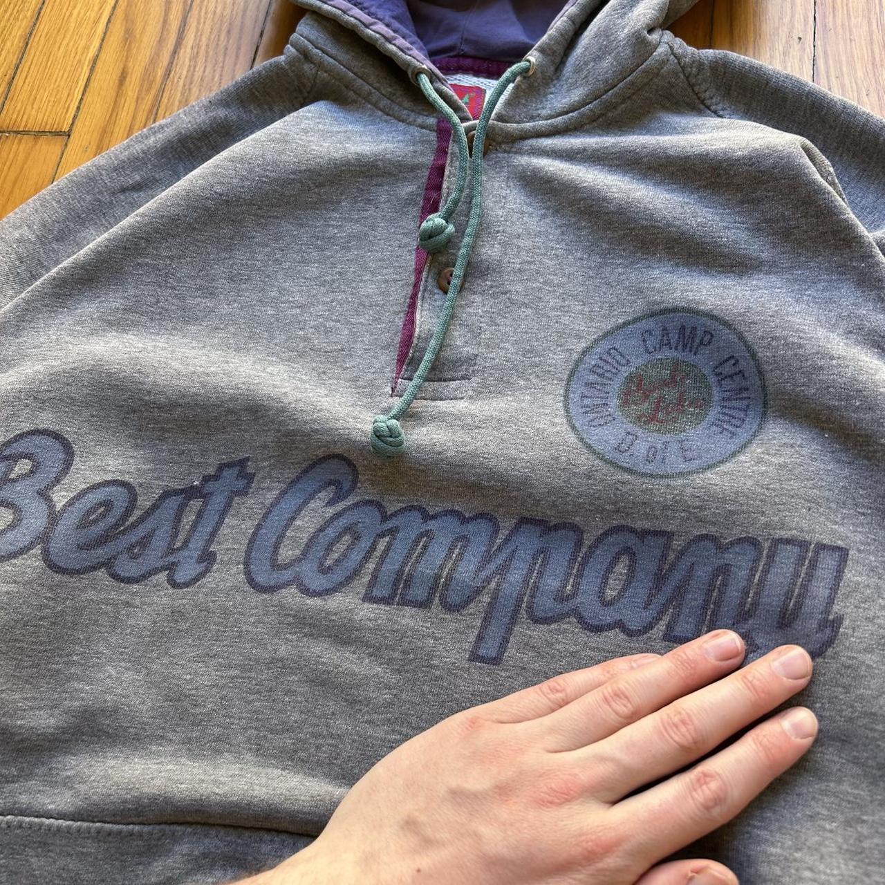 1990s Best Company Hoodie Grey L