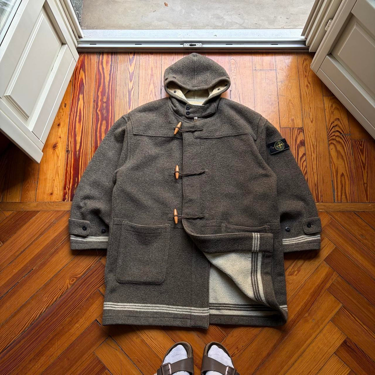 1990s Stone Island Montgomery Duffle Coat L