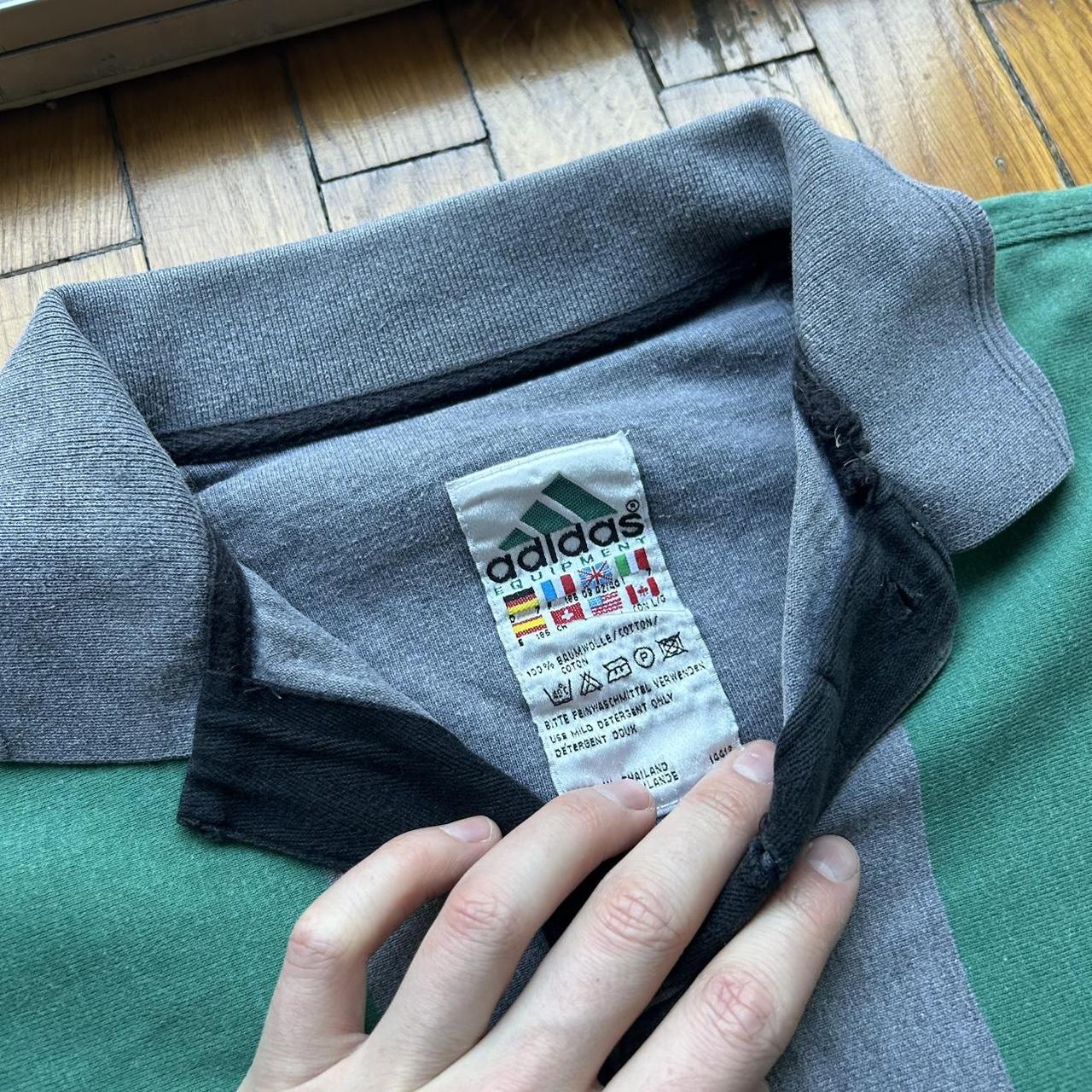 1990s Adidas Equipment Polo Shirt Striped L