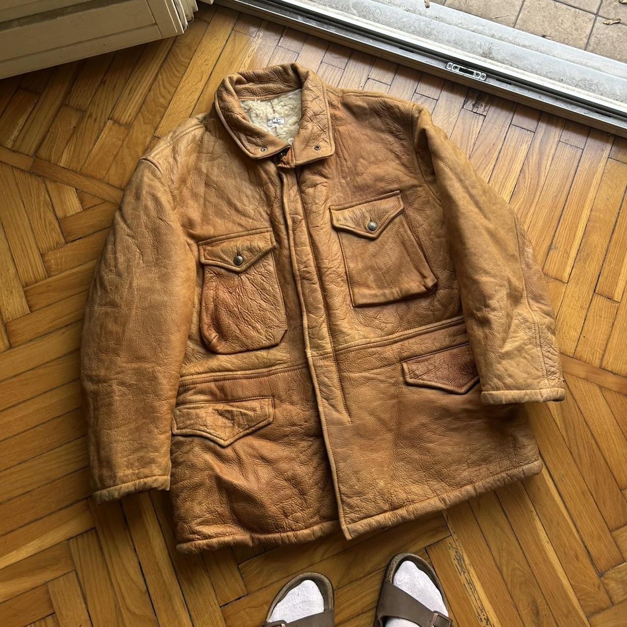 1987 CP Company Leather Shearling Coat L