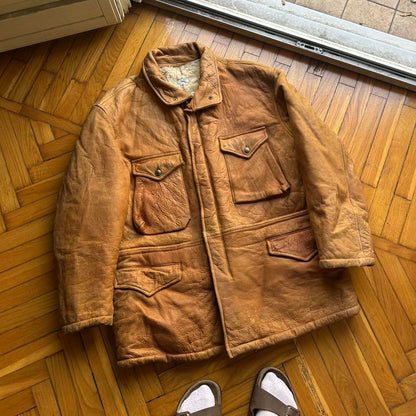 1987 CP Company Leather Shearling Coat L