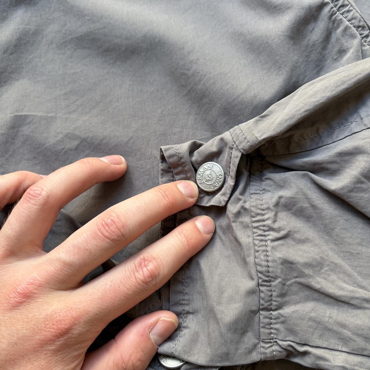 1990s Armani Jeans Bomber Jacket Grey L