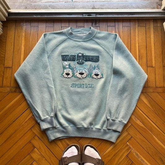 1992 Iceberg 'Happy Winter' Knitted Jumper L