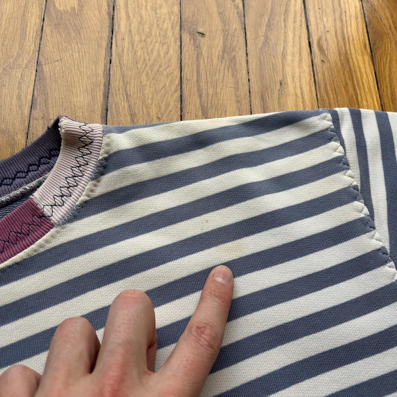 1980s Best Company SS Sweatshirt Striped L