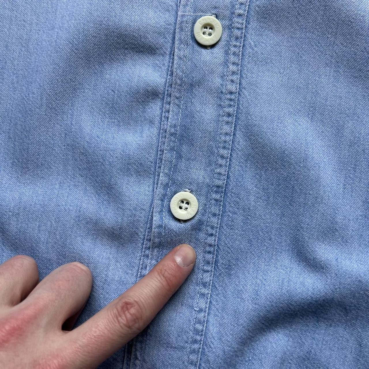 1980s Emporio Armani Denim Shirt Blue L