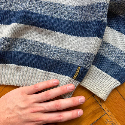 1990s Armani Jeans Striped Knitted Jumper L