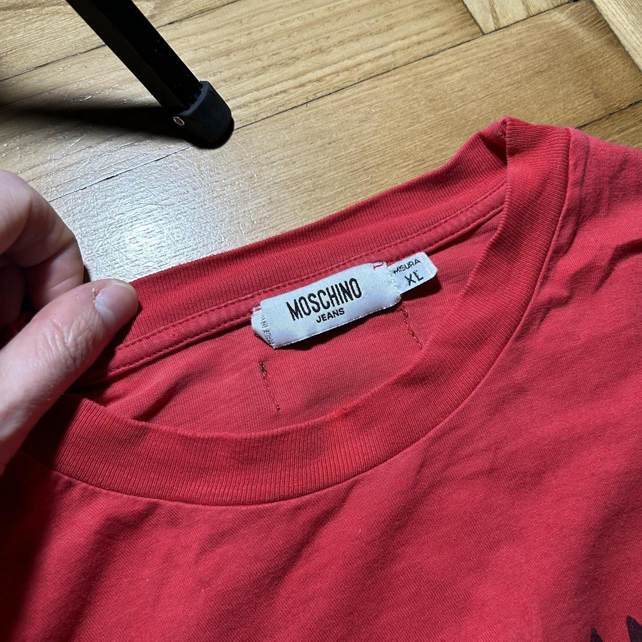 2000s Moschino Jeans LS T Shirt Red S