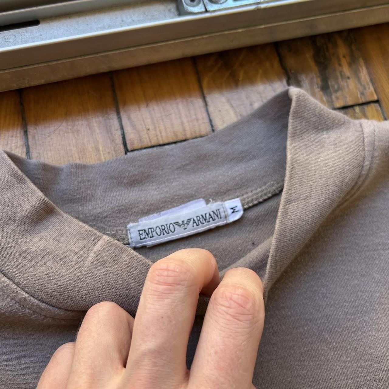 1990s Emporio Armani LS T Shirt Brown M