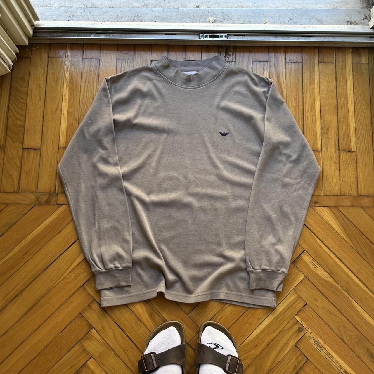 1990s Emporio Armani LS T Shirt Brown M