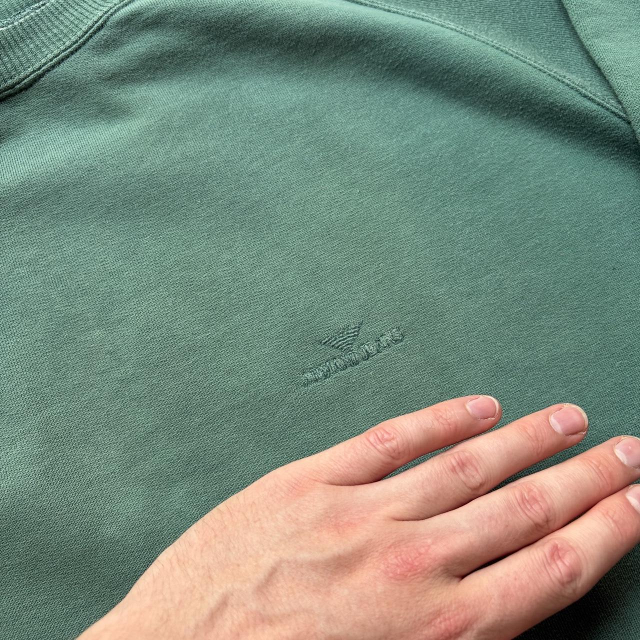 1990s Armani Jeans Sweatshirt Green XL