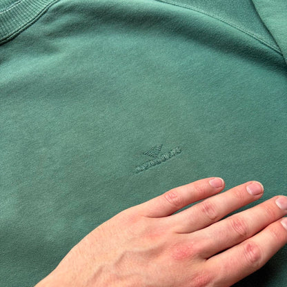 1990s Armani Jeans Sweatshirt Green XL