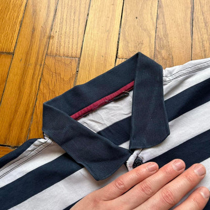 1990s Paul & Shark Striped Polo Shirt M