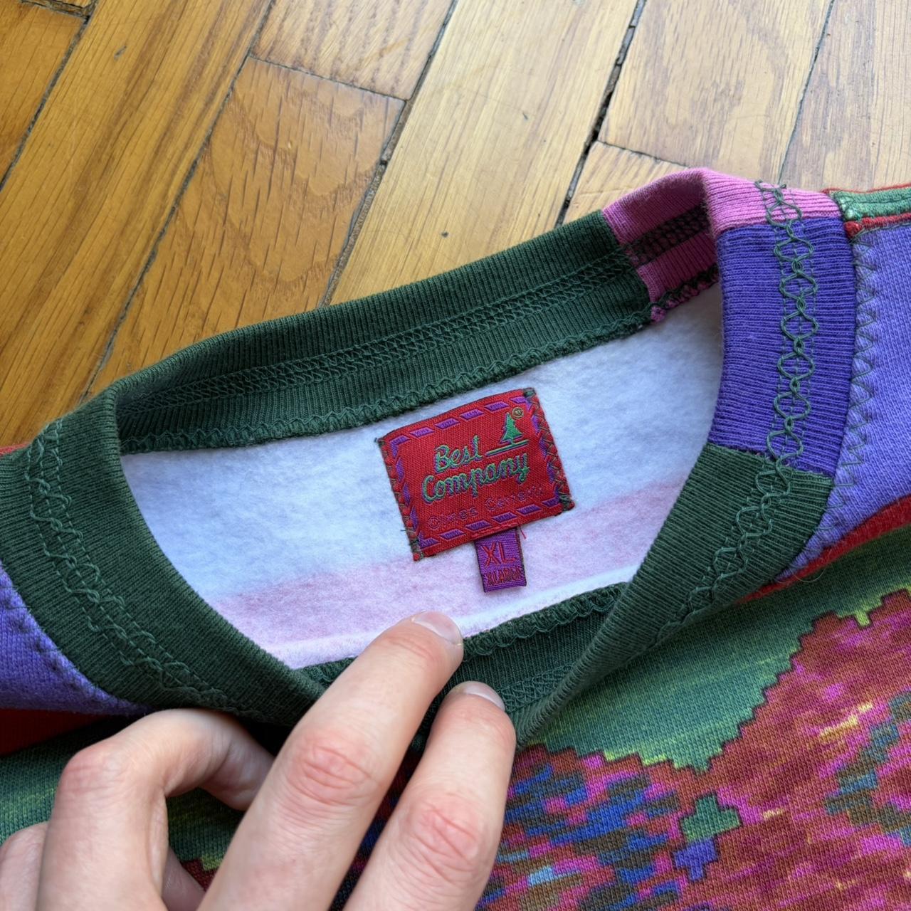 1990s Best Company Pattern Sweatshirt XL