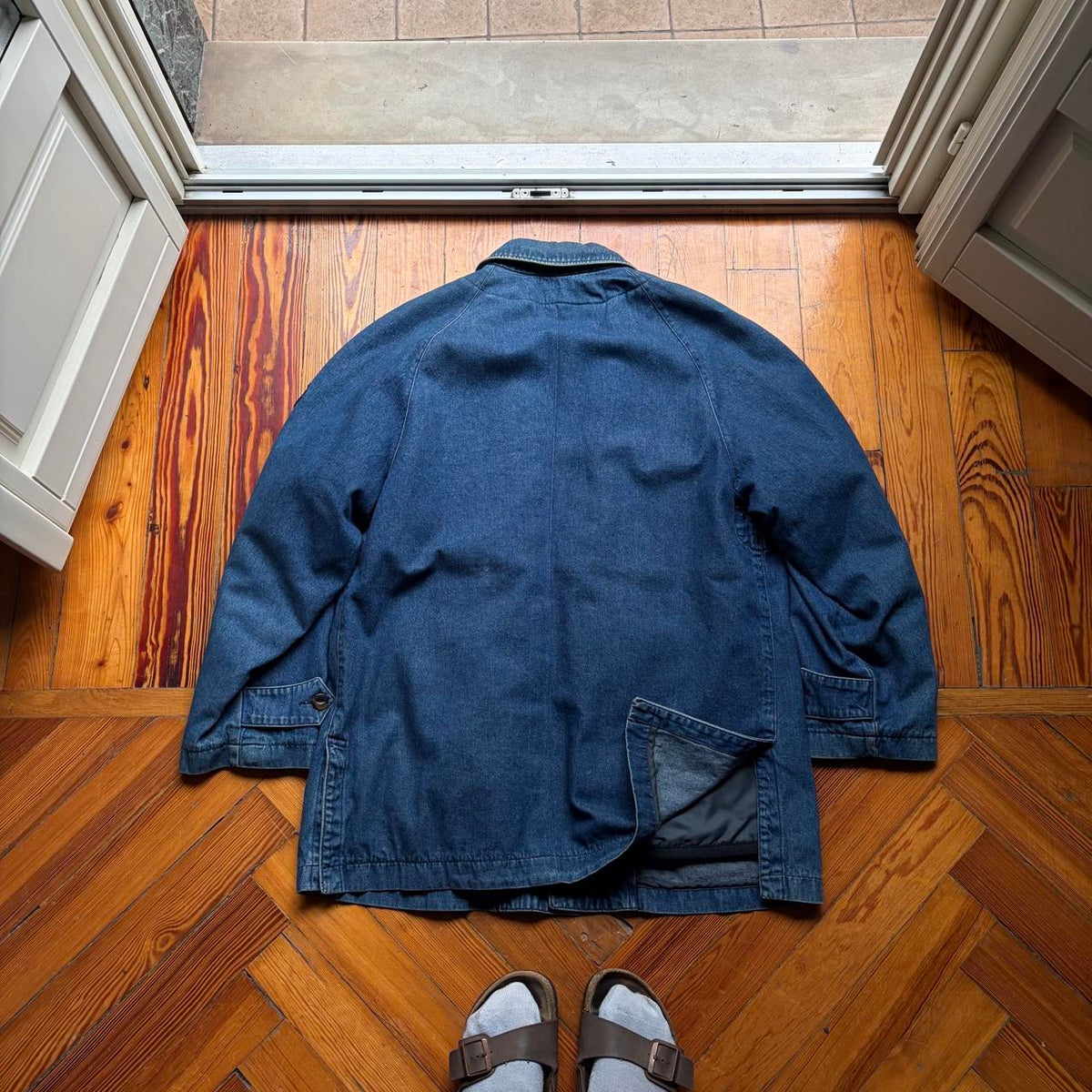 1990s Valentino Lined Denim Coat L