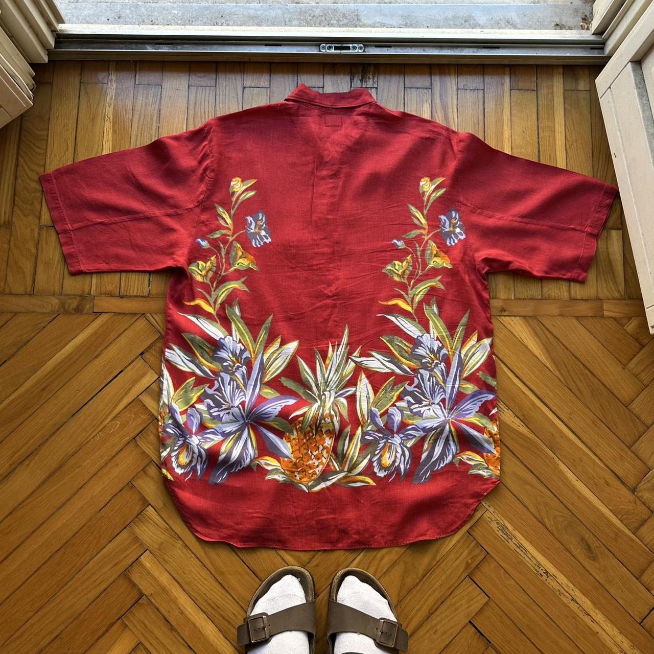 1990s CP Company Floral Shirt Red L