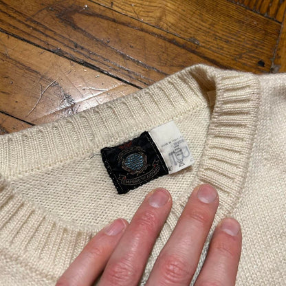 1980s Emporio Armani Knitted Jumper Cream 54/L