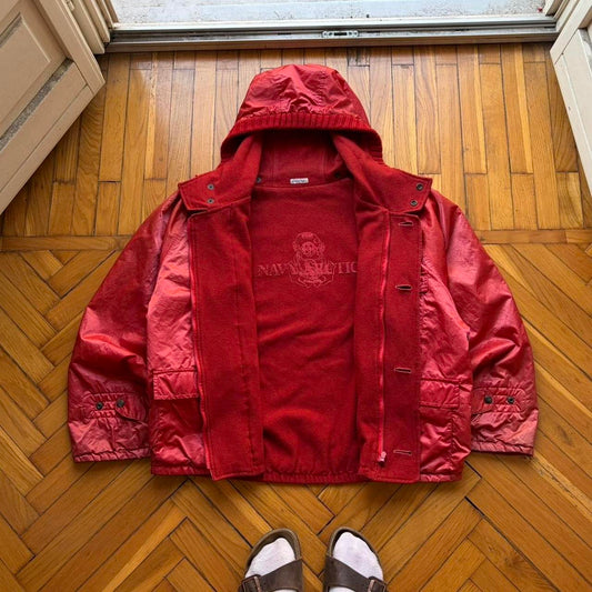1980s Boneville Navy Arctic Reversible Jacket Red XL