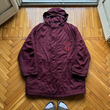 1990s Armani Jeans Quilted Parka Jacket XL