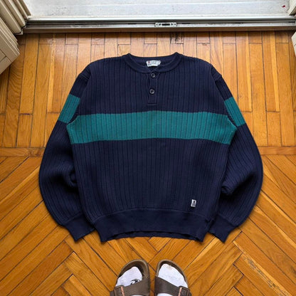 1980s Cerruti 1881 Knitted Jumper Navy L