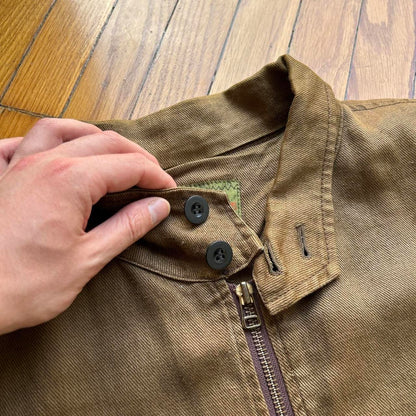 1987 Boneville Hemp Bomber Jacket Brown L