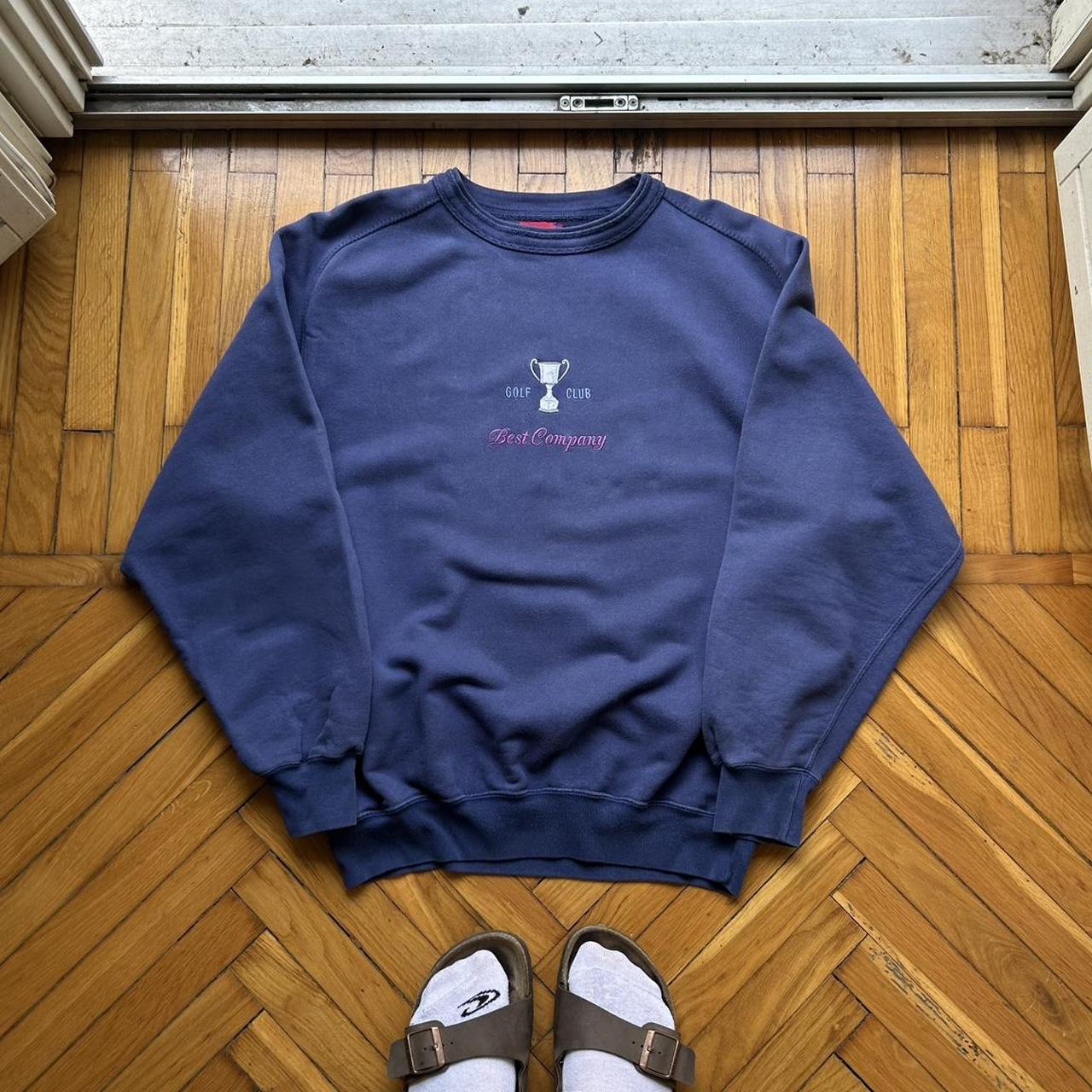 1990s Best Company Golf Club Sweatshirt Navy XL