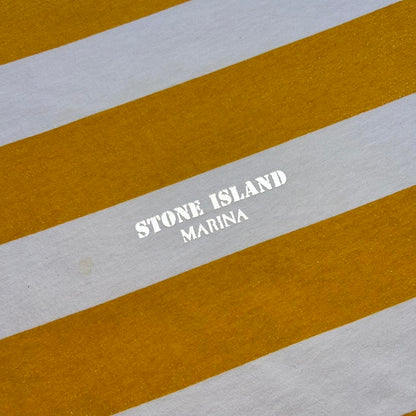 1990s Stone Island Marina Reflective Striped T Shirt L