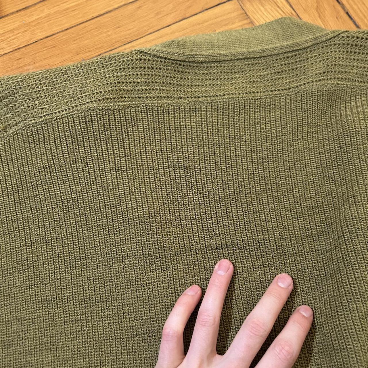 1980s Stone Island Knitted Cardigan Green XL