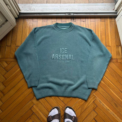 1990s Armani Jeans 'Ice Arsenal' Knitted Jumper XL