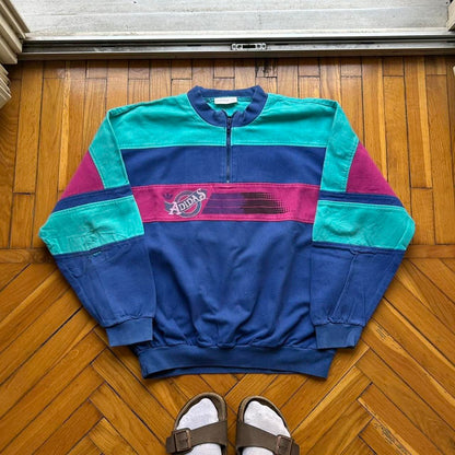 1990s Adidas Originals Q Zip Sweatshirt M
