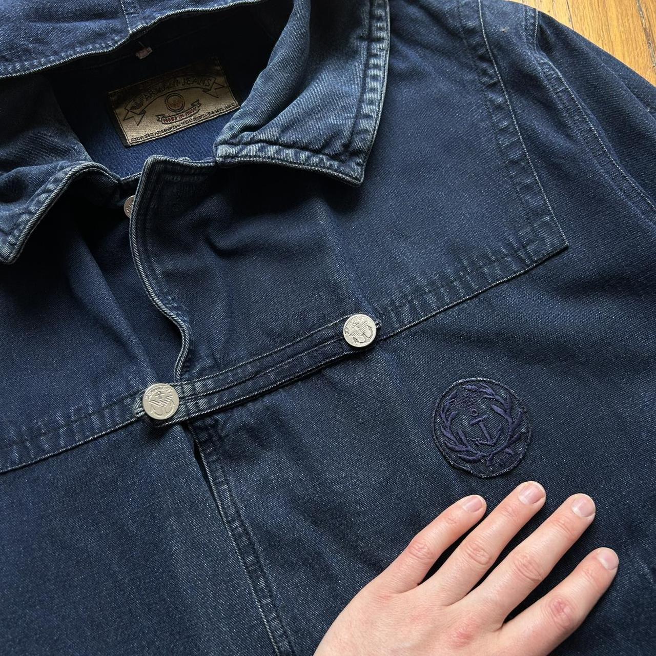 1990s Armani Jeans Mariner Denim Jacket L