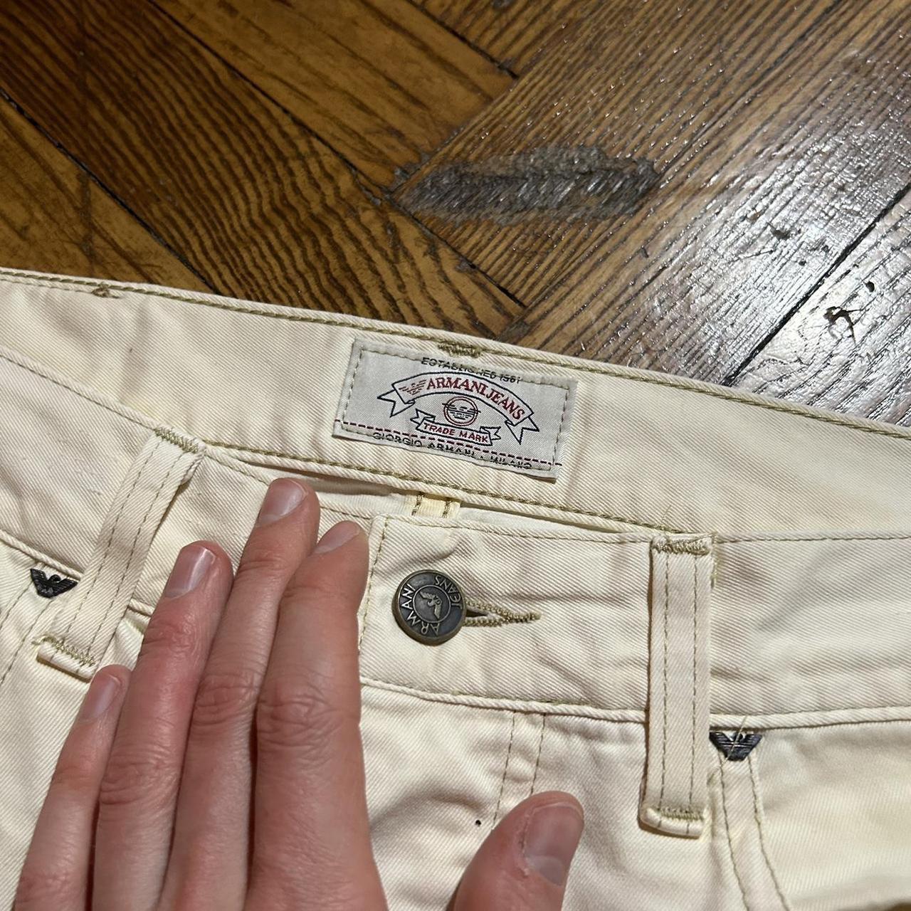 1990s Armani Trousers Cream 34W 28L