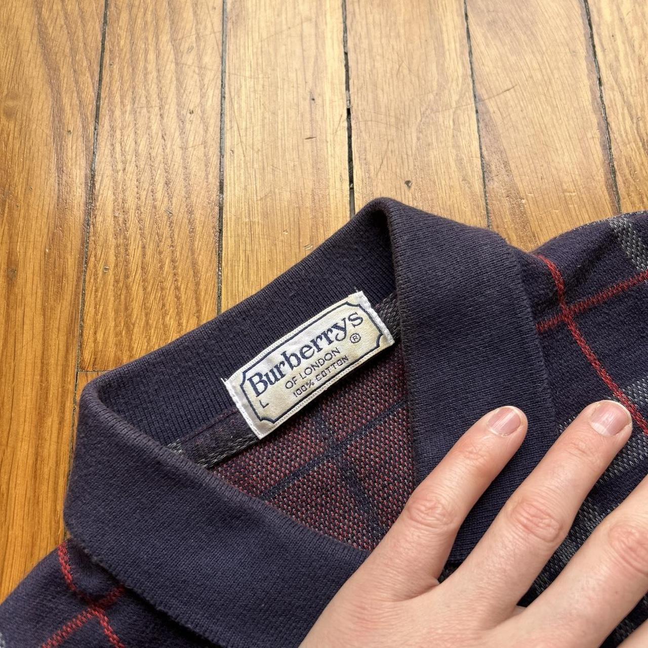 1990s Burberry Nova Check Polo Shirt L
