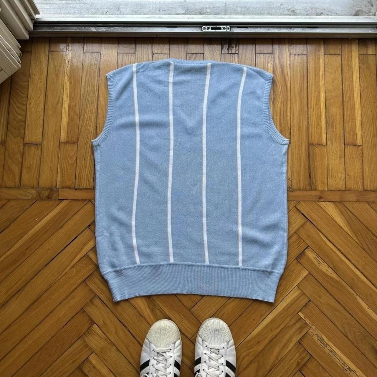 1980s Sergio Tacchini Knitted Vest Blue M