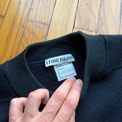 1980s Stone Island Knitted Jumper Navy XL