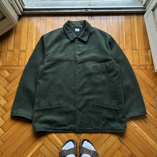 1993 CP Company Wool Coat Green XL