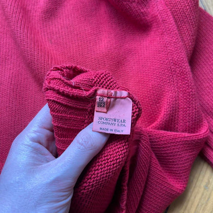 1980s CP Company Knitted Jumper Red S