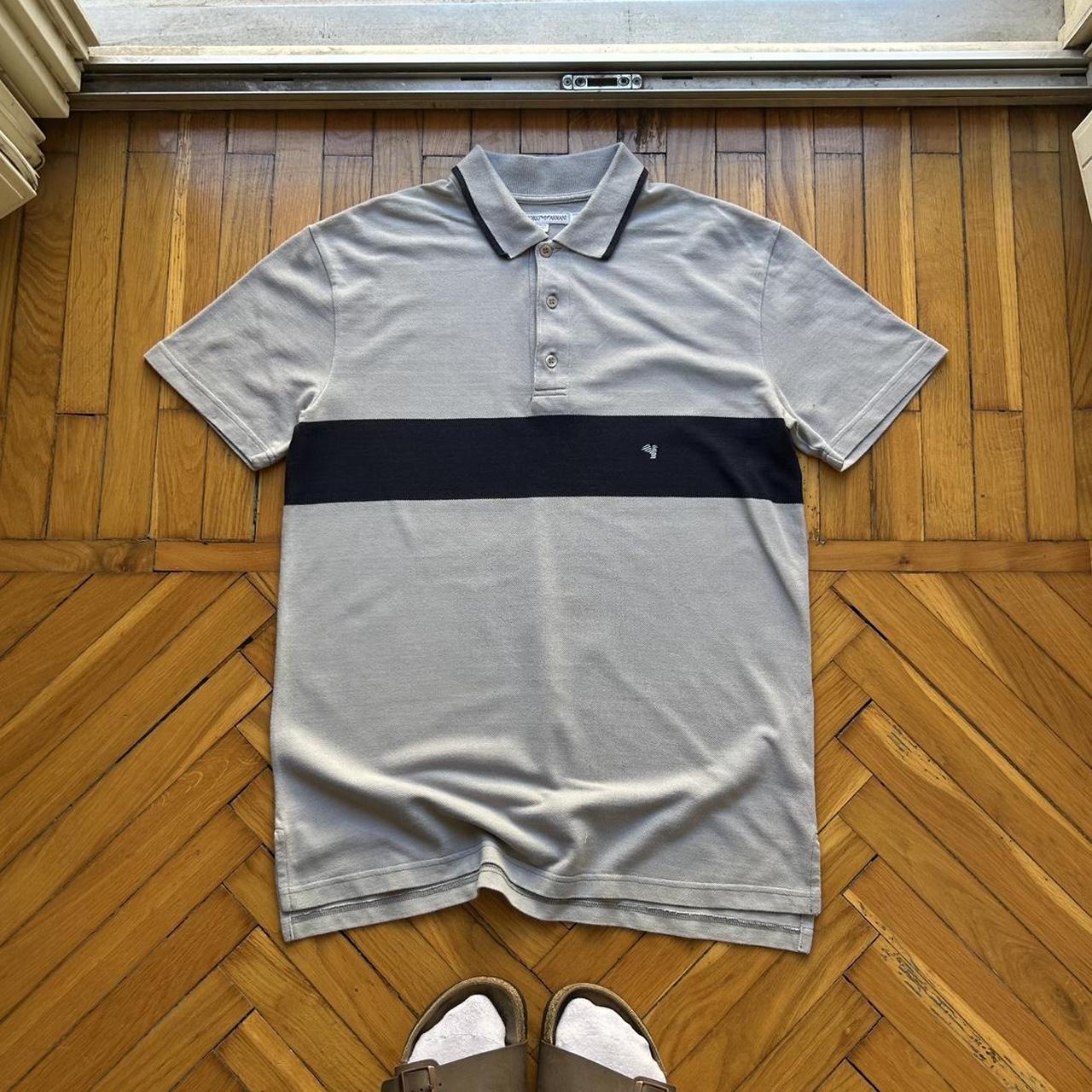 1990s Emporio Armani Polo Shirt Grey S