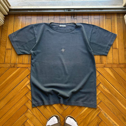 1980s Stone Island Compass T Shirt Navy M