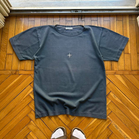 1980s Stone Island Compass T Shirt Navy M