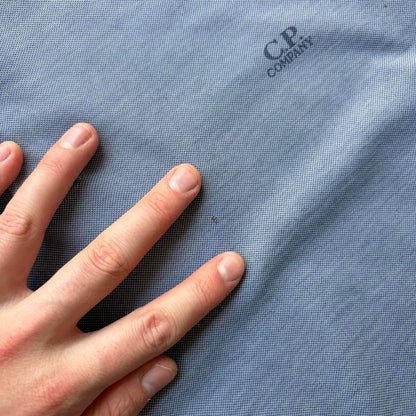 1980s CP Company Polo Shirt Blue XXL