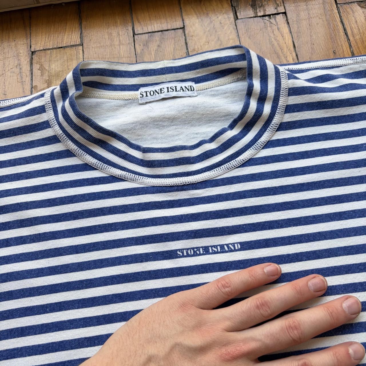 1980s Stone Island Striped T Shirt M