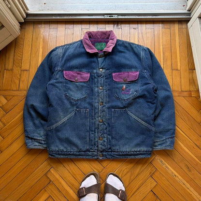 1980s Best Company Denim Jacket Blue XL