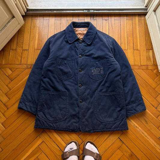 1980s Boneville Navy Arctic Coat XL