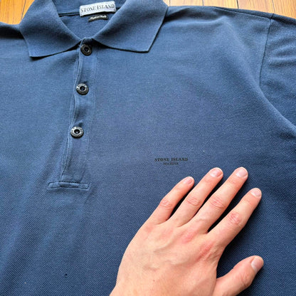 S/S 1997 Stone Island Marina Polo Shirt Navy L