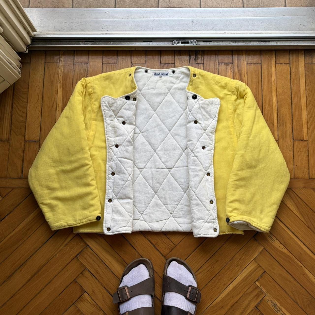 1980s Stone Island Jacket Liner Yellow M