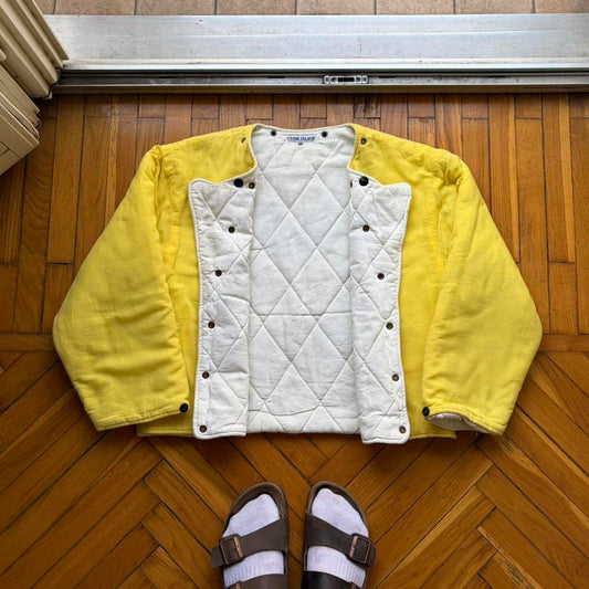 1980s Stone Island Jacket Liner Yellow M