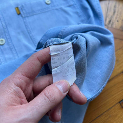 1980s Emporio Armani Denim Shirt Blue L