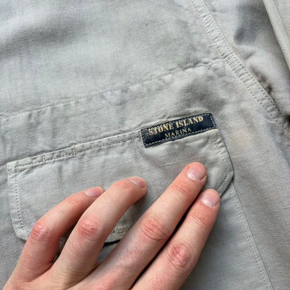 S/S 1996 Stone Island Marina Linen & Cotton Shirt M