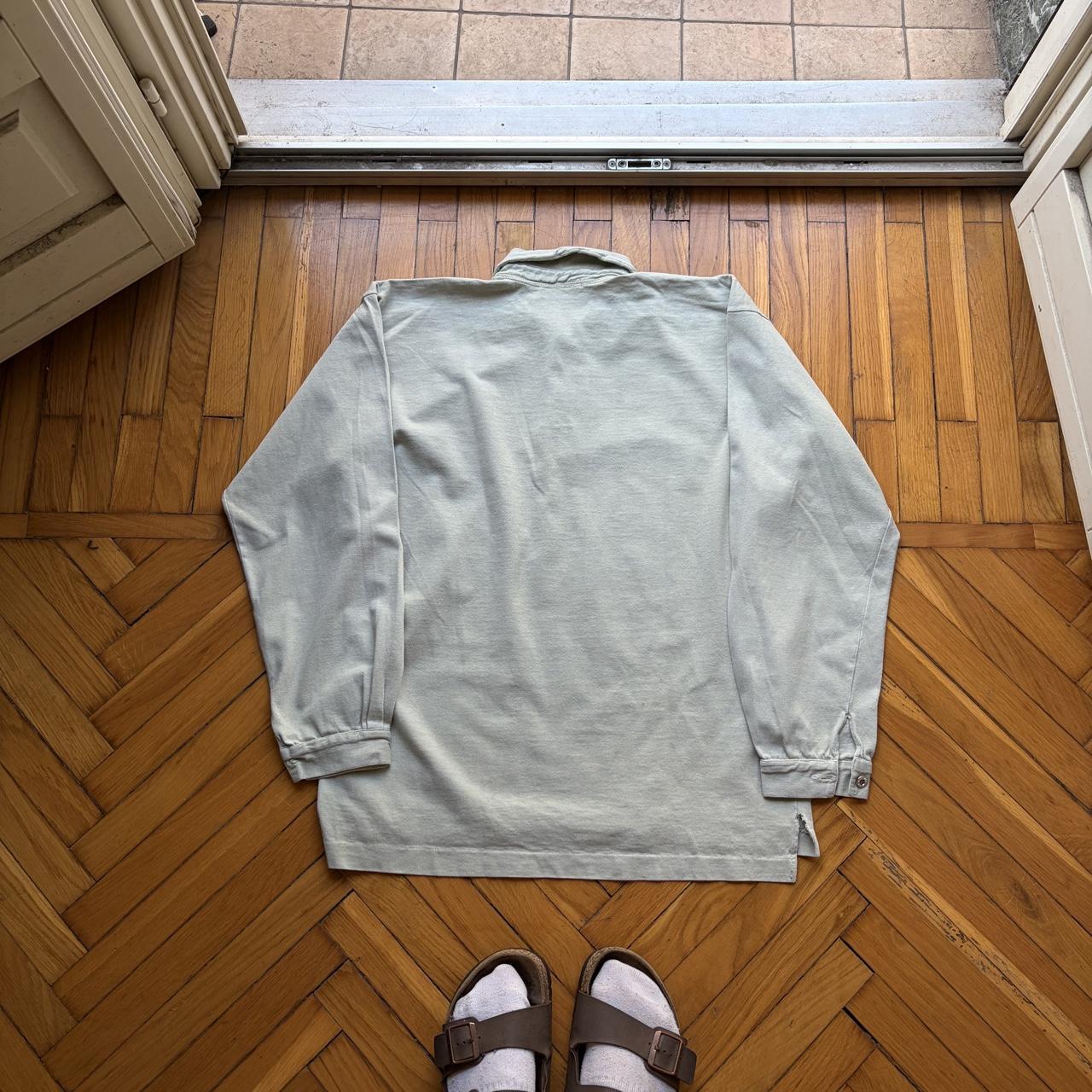 1990s Stone Island Marina LS Polo Shirt Green M