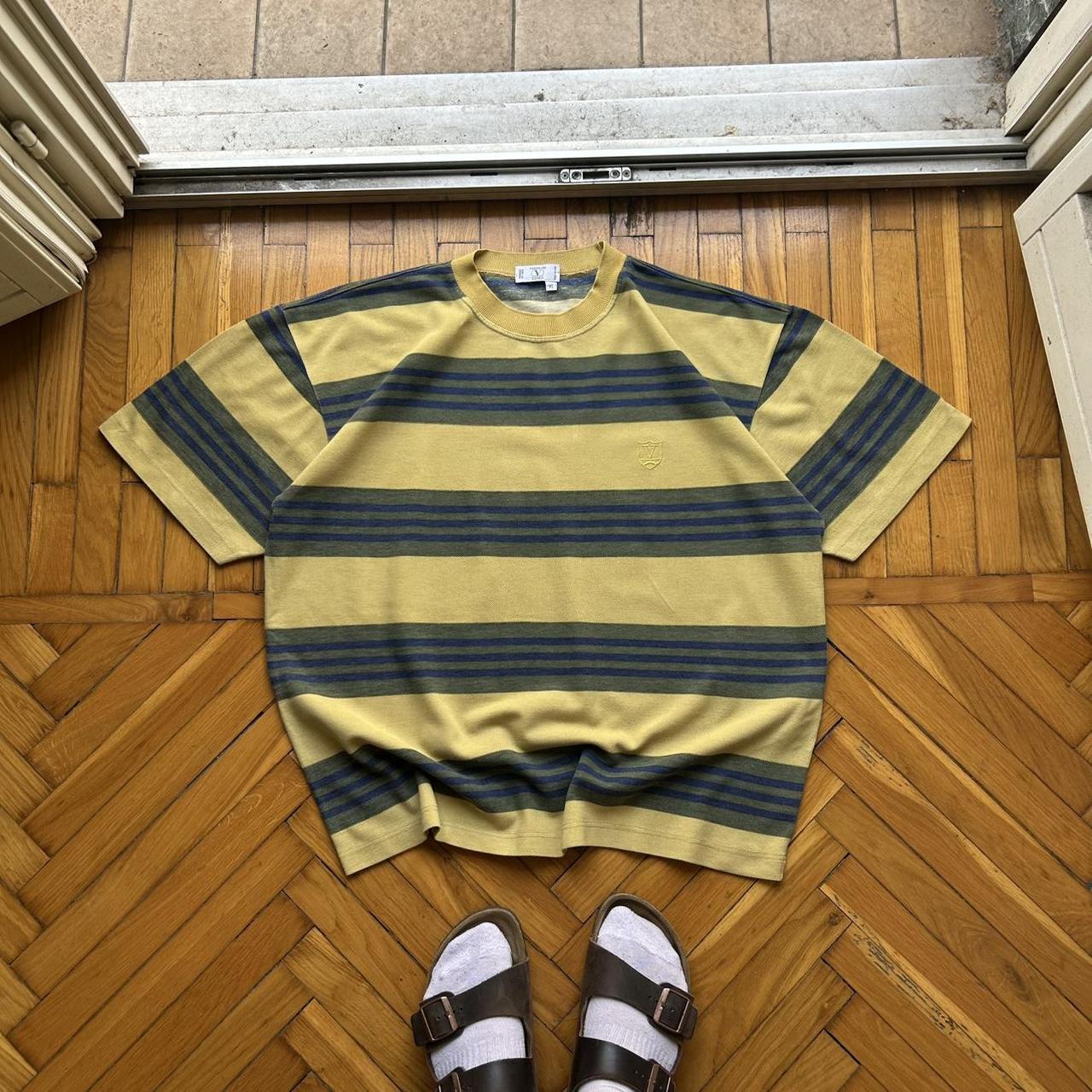 1990s Valentino Striped T Shirt XL